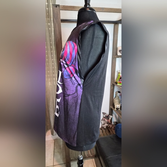 Disney Alice In Wonderland Black and Purple Graphic Tank Top - Picture 3 of 5